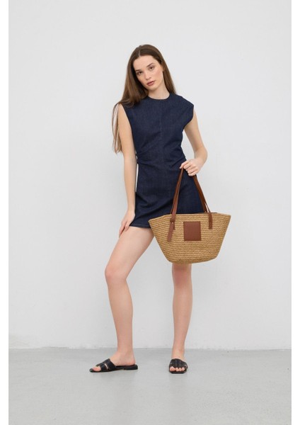 Vittoria Handmade Hasır Çanta Vizon modelleri