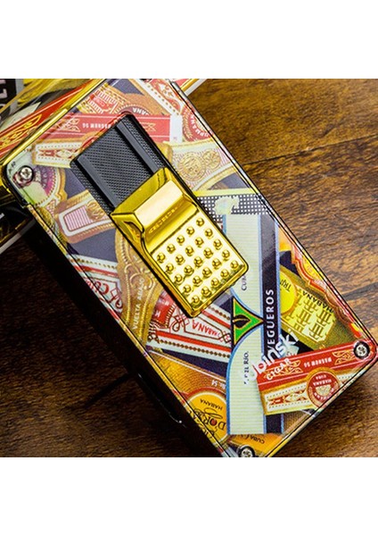Yeni Seri Cuban Design Üçlü Puro Seti Çakmak+Kesici+Küllük modelleri