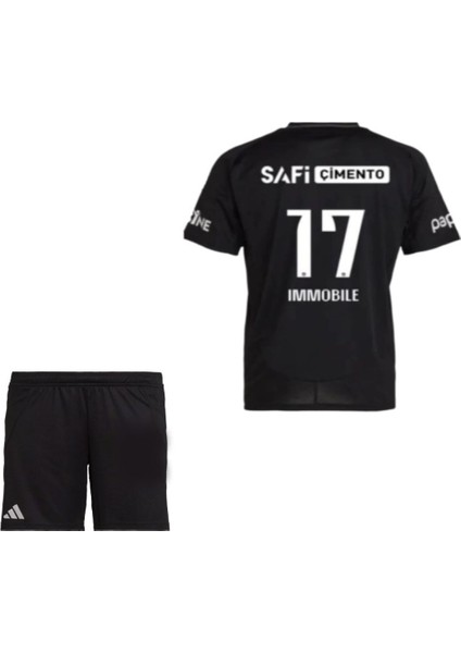 Beşiktaş Ciro Immobile Siyah Deplasman 2024/2025 Yeni Sezon Çocuk Futbol Forması