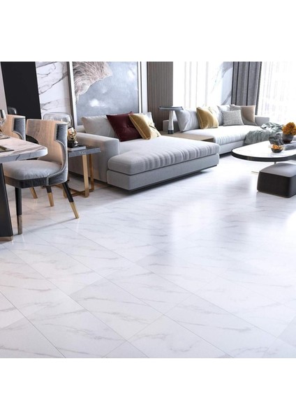 30X60 cm Yapışkanlı Renkli Pvc Zemin Paneli, Kauçuk Arka, Beyaz Renk modelleri