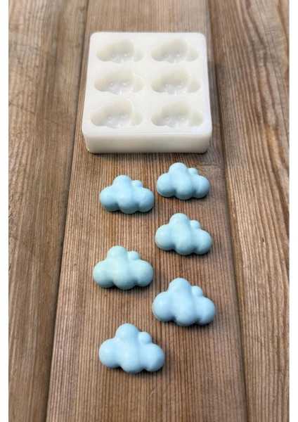 Mini Altılı Silikon Bulut Mum Kalıbı, Beyaz, Şık ve Kullanışlı Dekorasyon Aracı fırsatları