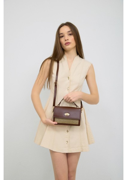 Oxxo Hasır Detaylı Çapraz Çanta Fındık Kabuğu fiyatları