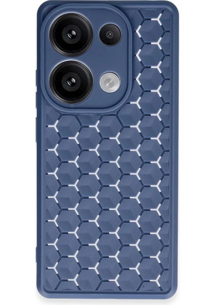 Xiaomi Redmi Note 13 Pro 5g Kılıf Petek Silikon Kapak - Lacivert