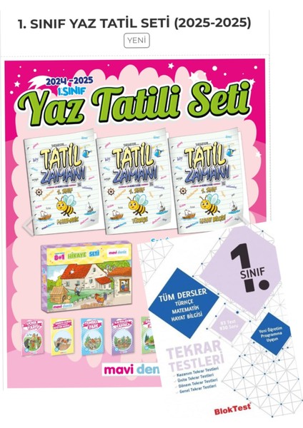 1. Sınıf Yaz Tatil Seti ve Test Kitabı