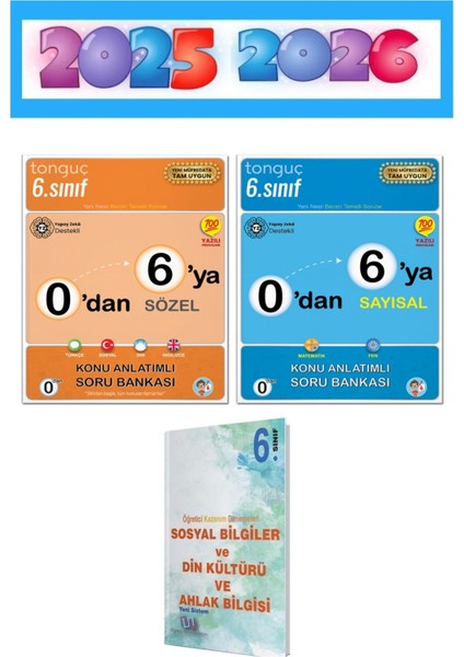 6. Sınıf Tonguç 0'dan 6'ya Sözel-Sayısal Konu Anlatımlı Soru Bankası 2 Kitap Set
