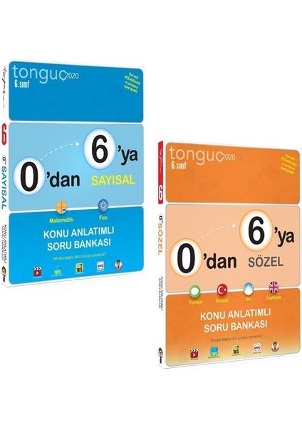 6. Sınıf Tonguç 0'dan 6'ya Sözel-Sayısal Konu Anlatımlı Soru Bankası 2 Kitap Set fiyatları