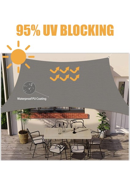 3m x 4m Su Geçirmez Güneşlik Yelkenleri Gölgelik