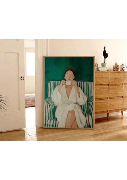 Kahverengi Bohem Tablo, Salon ve Ofis Dekoru Için Şık Duvar Dekoru.