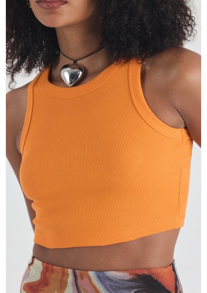 Kadın Pamuklu Crop Top Atlet Esnek Kaşkorse Ribanalı Bluz fiyatları