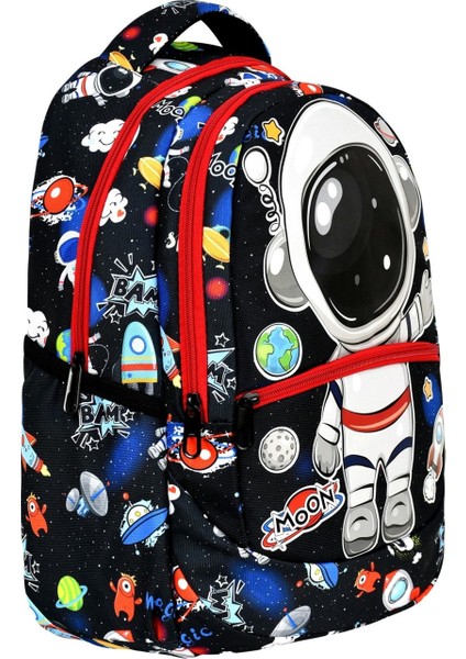 Astronot Desenli Ilkokul Sırt Çantası + Beslenme Çantası (2301) fırsatları