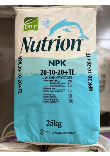 Nutrion 20-10-20 Npk Gübresi 25 kg