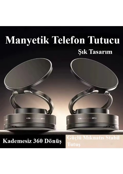 Yesnıce 360 ° Dönen Magsafe Destekli Telefon Tutucu Vakumlu Katlanabilir Tüm Cihazlarla Uyumlu fırsatları