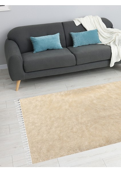 Krem Rengi Peluş Yolluk
