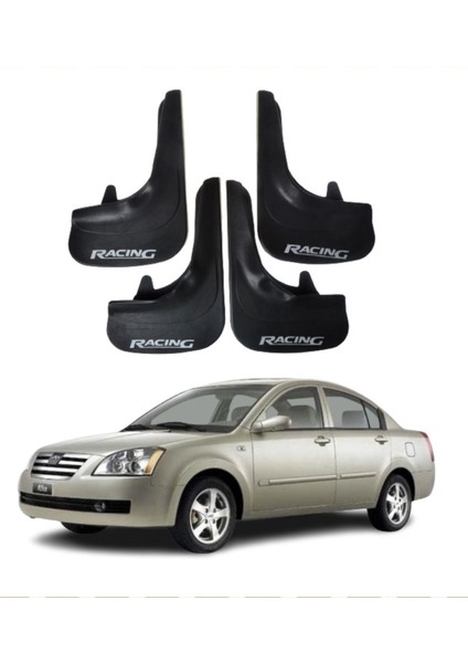 Chery Alia Uyumlu Racing Yazılı 4'lü Tozluk Çamurluk Paçalık Modifiye