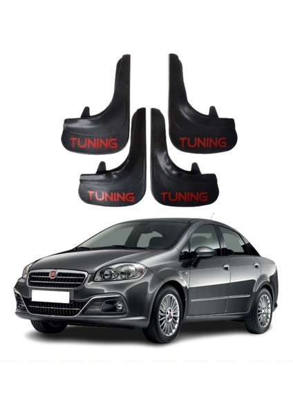 Fiat Linea Tüm Kasalara Uyumlu Tuning Yazılı 4'lü Tozluk Çamurluk Paçalık Modifiye