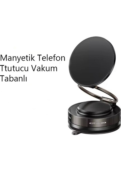 Yesnıce 360 ° Dönen Magsafe Destekli Telefon Tutucu Vakumlu Katlanabilir Tüm Cihazlarla Uyumlu
