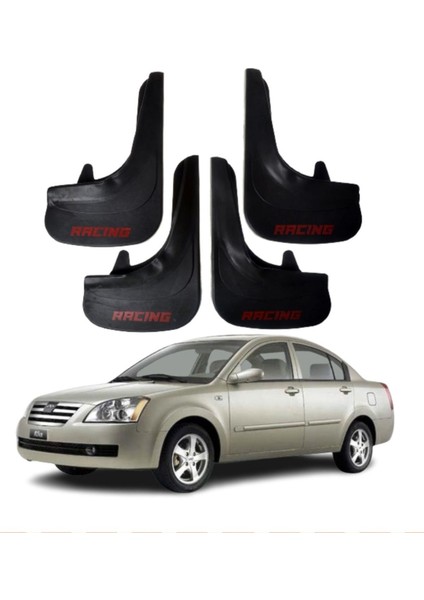 Chery Alia Uyumlu Racing Yazılı 4'lü Tozluk Çamurluk Paçalık Modifiye