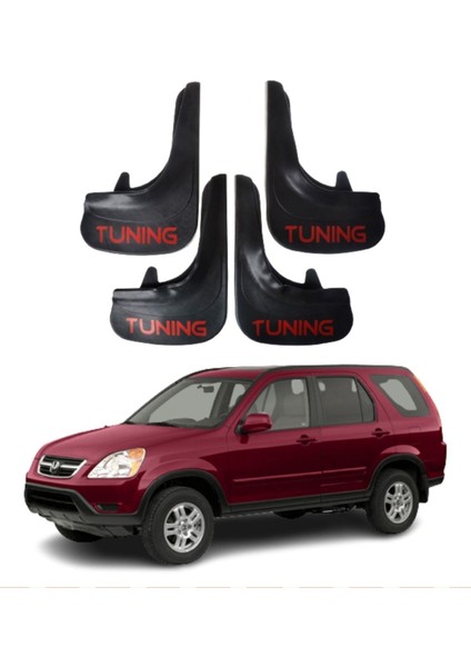 Honda Cr-V 2002-2007 Uyumlu Tuning Yazılı 4'lü Tozluk Çamurluk Paçalık Modifiye