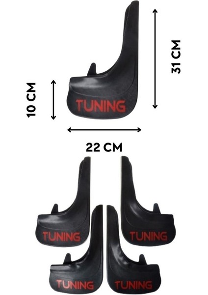 Honda Cr-V 2002-2007 Uyumlu Tuning Yazılı 4'lü Tozluk Çamurluk Paçalık Modifiye modelleri