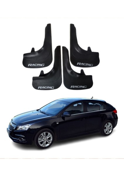 Chevrolet Cruze Hb Tüm Kasalara Uyumlu Racing Yazılı 4'lü Tozluk Çamurluk Paçalık Modifiye