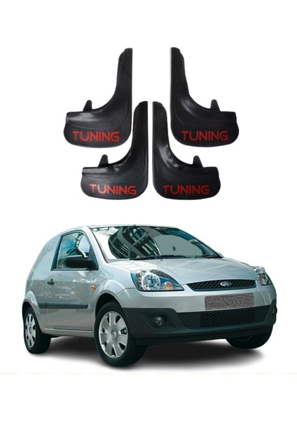 Ford Fiesta Van 2005 ve Sonrası Uyumlu Tuning Yazılı 4'lü Tozluk Çamurluk Paçalık Modifiye