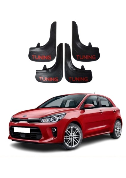 Kia Rio 20016-2020 Uyumlu Tuning Yazılı 4'lü Tozluk Çamurluk Paçalık Modifiye