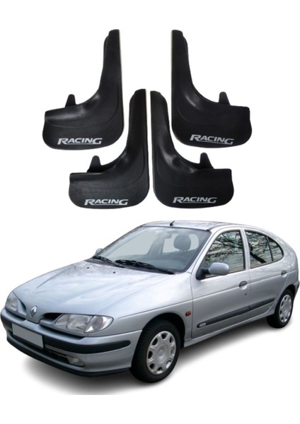 Renault Megane 1 Uyumlu Racing Yazılı 4'lü Tozluk Çamurluk Paçalık Modifiye