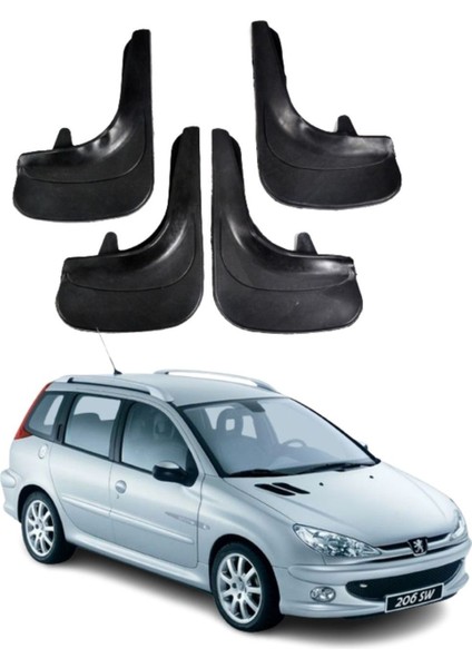 Peugeot 206 Stw Tüm Kasalara Uyumlu 4'lü Tozluk Çamurluk Paçalık Modifiye