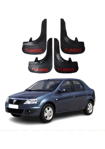 Dacia Logan Sd 2006-2011 Uyumlu Tuning Yazılı 4'lü Tozluk Çamurluk Paçalık Modifiye