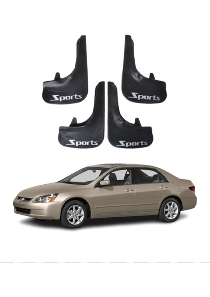 Honda Accord 2003-2008 Uyumlu Sports Yazılı 4'lü Tozluk Çamurluk Paçalık Modifiye