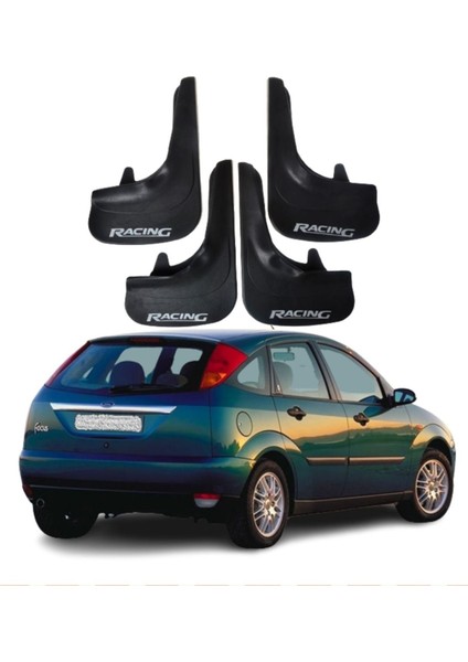 Ford Focus 1 Hb 1998-2004 Uyumlu Racing Yazılı 4'lü Tozluk Çamurluk Paçalık Modifiye