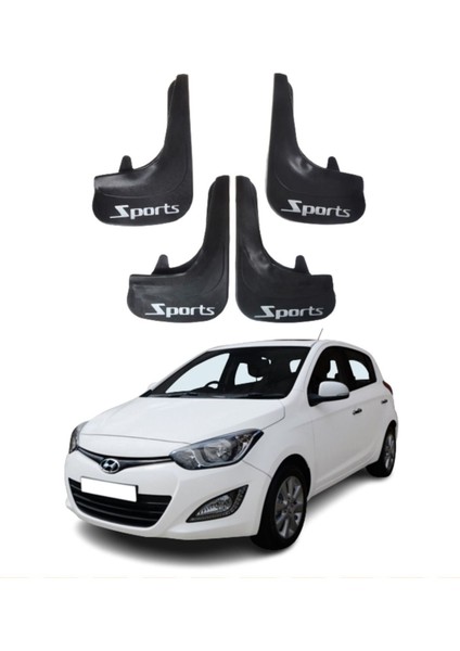 Hyundai I20 2011-2014 Uyumlu Sports Yazılı 4'lü Tozluk Çamurluk Paçalık Modifiye