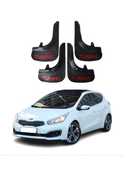 Kia Ceed Uyumlu Tuning Yazılı 4'lü Tozluk Çamurluk Paçalık Modifiye