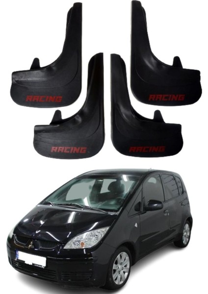Mitsubishi Colt Uyumlu Racing Yazılı 4'lü Tozluk Çamurluk Paçalık Modifiye