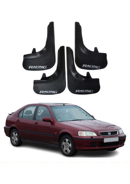 Honda Civic Euro Hb 1996-2001 Uyumlu Racing Yazılı 4'lü Tozluk Çamurluk Paçalık Modifiye