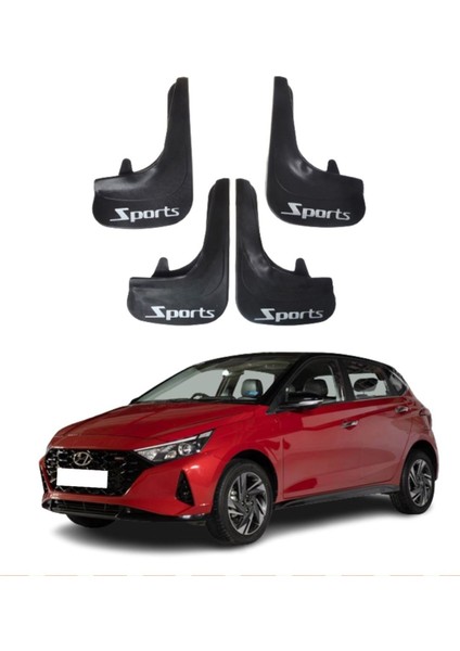 Hyundai I20 2021-2022 Uyumlu Sports Yazılı 4'lü Tozluk Çamurluk Paçalık Modifiye