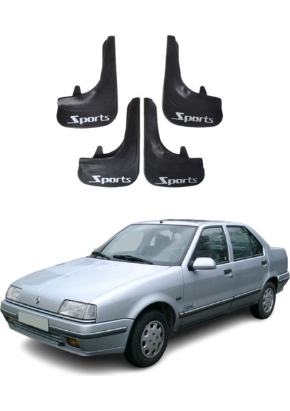 Renault R 19 Uyumlu Sports Yazılı 4'lü Tozluk Çamurluk Paçalık Modifiye
