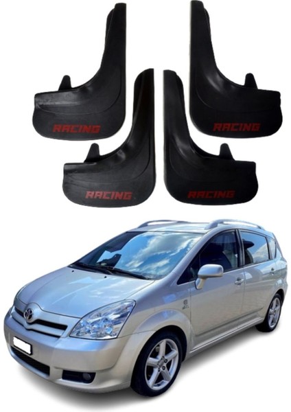 Toyota Verso 2004-2009 Uyumlu Racing Yazılı 4'lü Tozluk Çamurluk Paçalık Modifiye