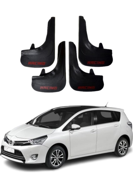 Toyota Verso 2010-2017 Uyumlu Racing Yazılı 4'lü Tozluk Çamurluk Paçalık Modifiye