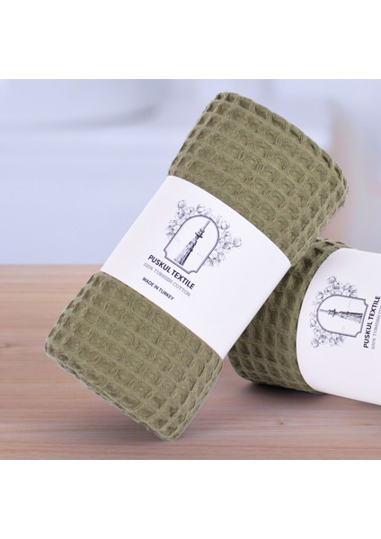 Lüks Waffle El Havlusu Seti 3 Adet, 40X80CM 100% Pamuk Yüksek Kaliteli Çabuk Kuruyan Waffle Havl