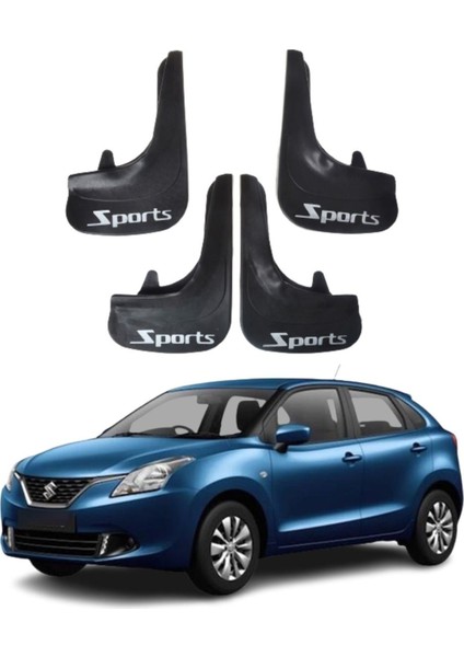 Suziki Baleno Uyumlu Sports Yazılı 4'lü Tozluk Çamurluk Paçalık Modifiye