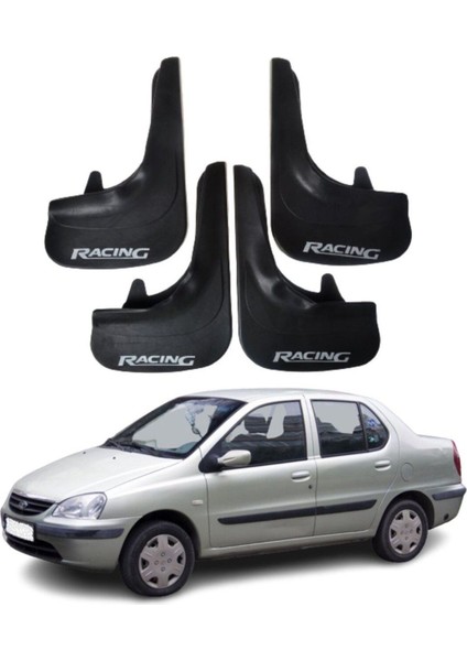 Tata Indigo Uyumlu Racing Yazılı 4'lü Tozluk Çamurluk Paçalık Modifiye