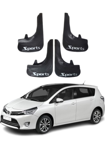 Toyota Verso 2010-2017 Uyumlu Sports Yazılı 4'lü Tozluk Çamurluk Paçalık Modifiye