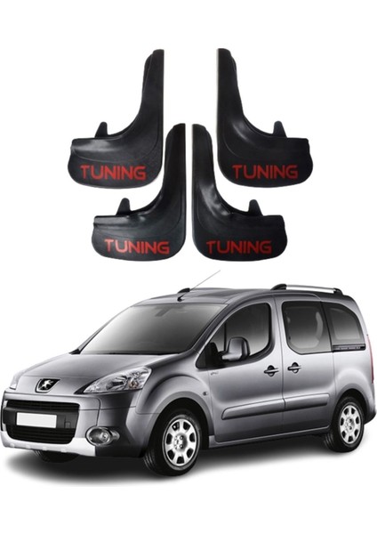 Peugeot Partner Uyumlu Tuning Yazılı 4'lü Tozluk Çamurluk Paçalık Modifiye