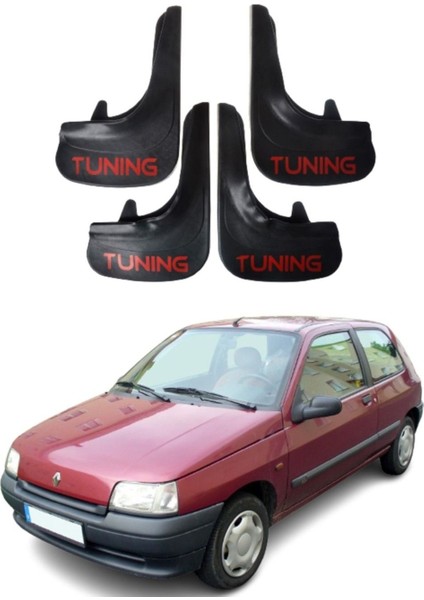 Renault Clio 1 Uyumlu Tuning Yazılı 4'lü Tozluk Çamurluk Paçalık Modifiye