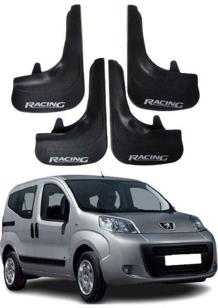 Peugeot Bipper Tepee Uyumlu Racing Yazılı 4'lü Tozluk Çamurluk Paçalık Modifiye