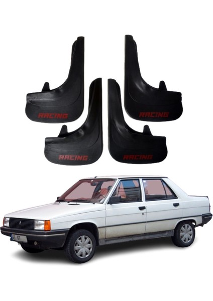 Renault Brodway Uyumlu Racing Yazılı 4'lü Tozluk Çamurluk Paçalık Modifiye
