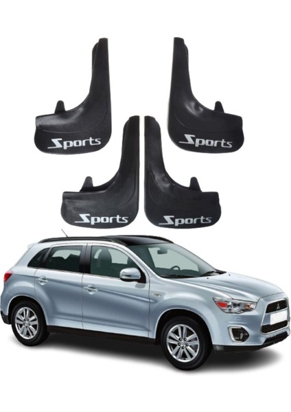 Mitsubishi Asx Uyumlu Sports Yazılı 4'lü Tozluk Çamurluk Paçalık Modifiye