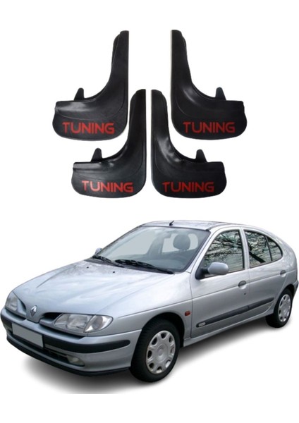 Renault Megane 1 Uyumlu Tuning Yazılı 4'lü Tozluk Çamurluk Paçalık Modifiye