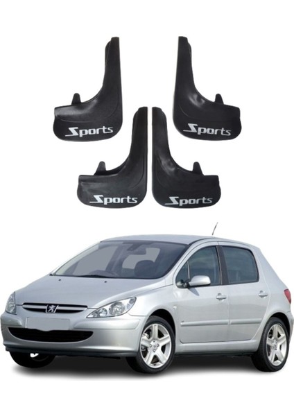 Peugeot 307 Uyumlu Sports Yazılı 4'lü Tozluk Çamurluk Paçalık Modifiye